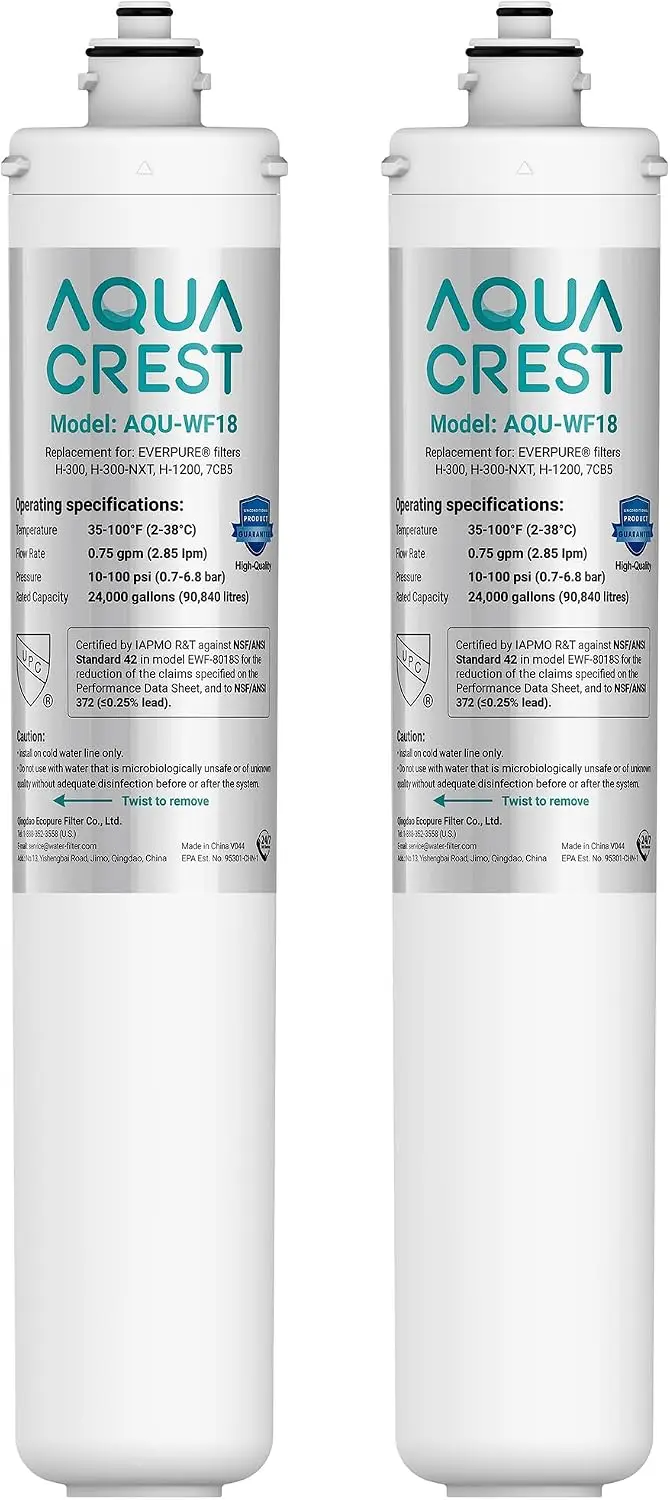 H-300 Water Filter Replacement for Pentair® Everpure H-300 (2) | Compatible with Everpure H-300, H-300-NXT, 7CB5, EV9270-71, EV9
