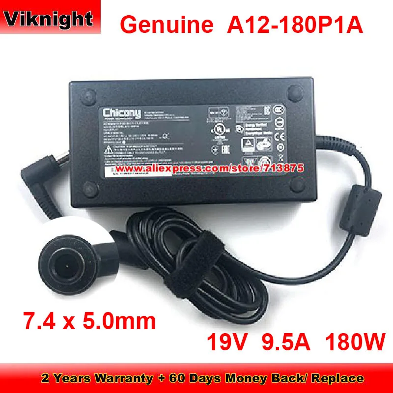 

Genuine A12-180P1A Ac Adapter 19V 9.5A 180W Charger A180A010L for Msi GP73 8RE MS-17C5 GL73 8RC-032 GL73 8RD-282 GEN 8750H