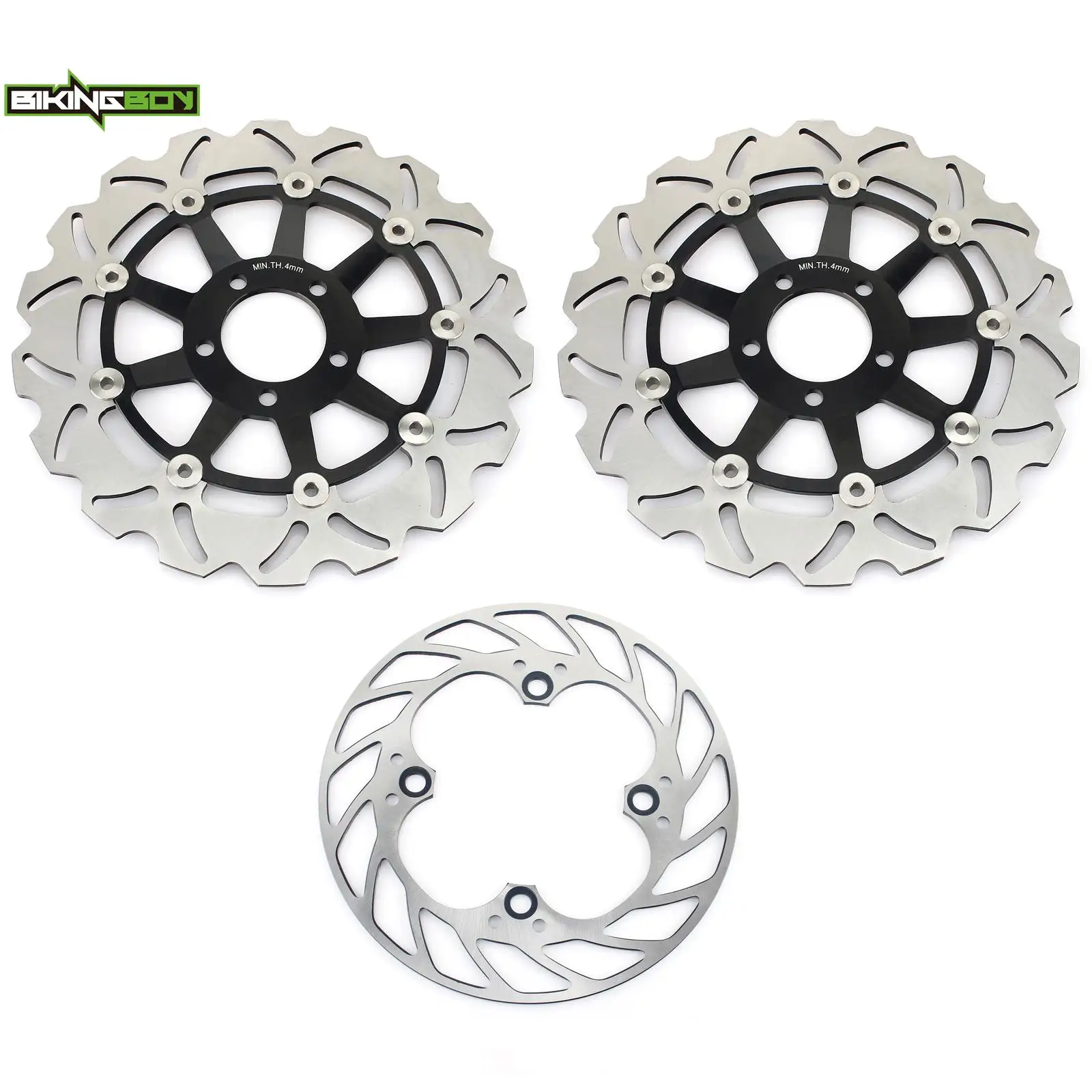 Ninja ZX6R 95 96 97 98 99 00 01 07 08 09 10 11 12 13 14 15 16 17 18 19 20 21 22 23 24 25 26 Front Rear Brake Discs Rotors ZX-6R
