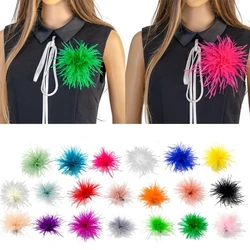 Feather Corsage Pins Feather Brooch Ostrich Feather Lapel Pins Jewelry Accessory Dropship