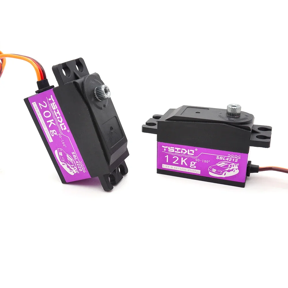 RC Servo 12KG / 20KG Short Body Low Profile Metal Gear Digital Servo for 1/10 1/12 RC Crawler Car Boat Robot Airplane Drone Part