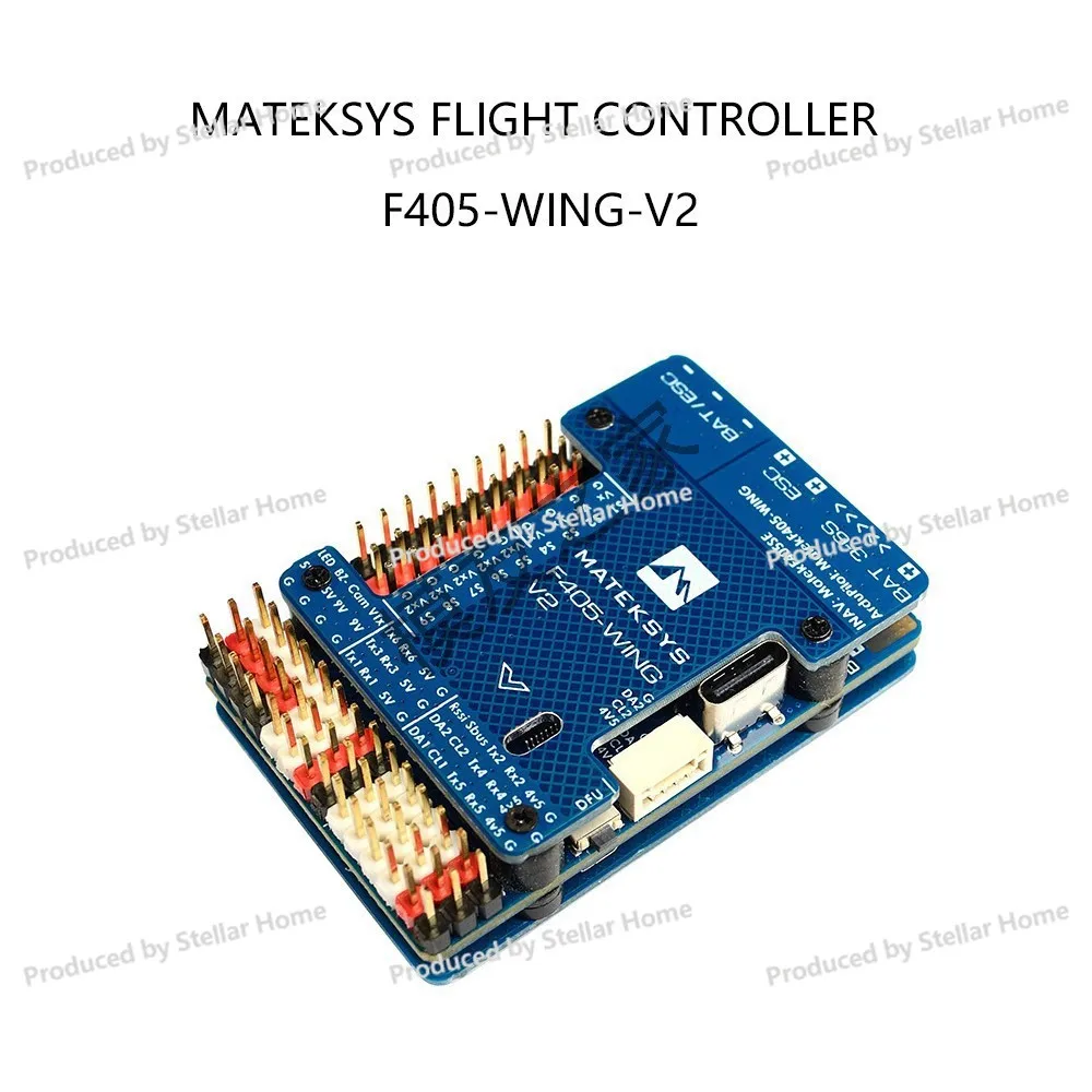 

For MATEK F405-WING-V2 Flight Control 3~ 6S Barometer OSD Black Box 3~ 6S Model Aircraft