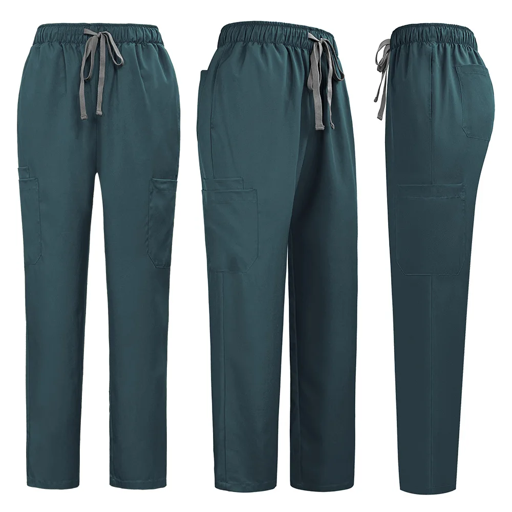 Nueva ropa elástica de secado rápido para lavar las manos para hombres y mujeres, traje de médico y enfermera de talla grande, conjunto de dos piezas con logotipo personalizado gratis