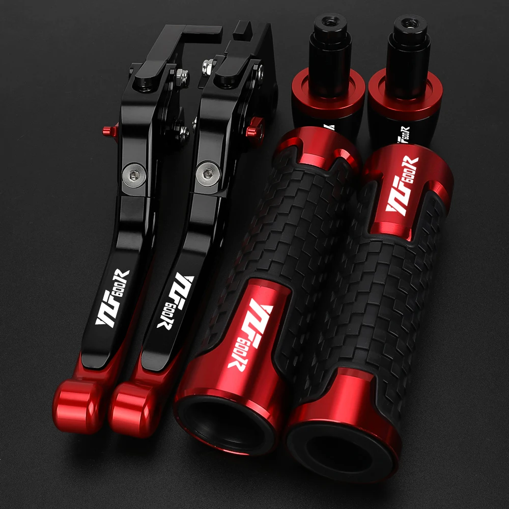 Motorcycle Aluminum Adjustable Brake Clutch Levers Handlebar Hand Gripss FOR YAMAHA YZF600R YZF 600R 97-2008 1998 1999 2005 2007