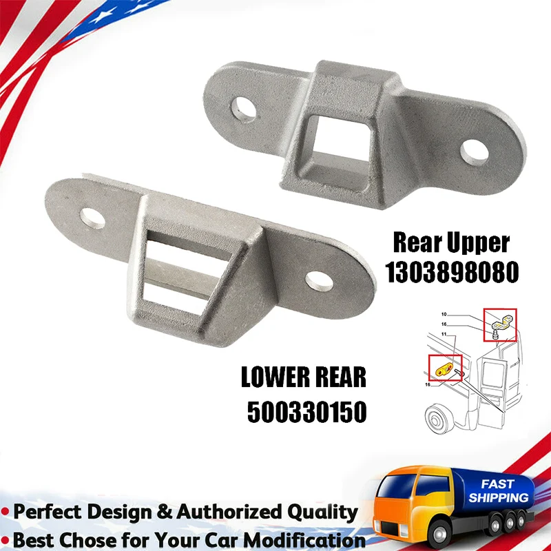 2x Closing Plate Door Lock Rear Upper Lower for Iveco Daily III 3  FIAT Ducato II  Jumper Boxer  1303898080,  1303896080