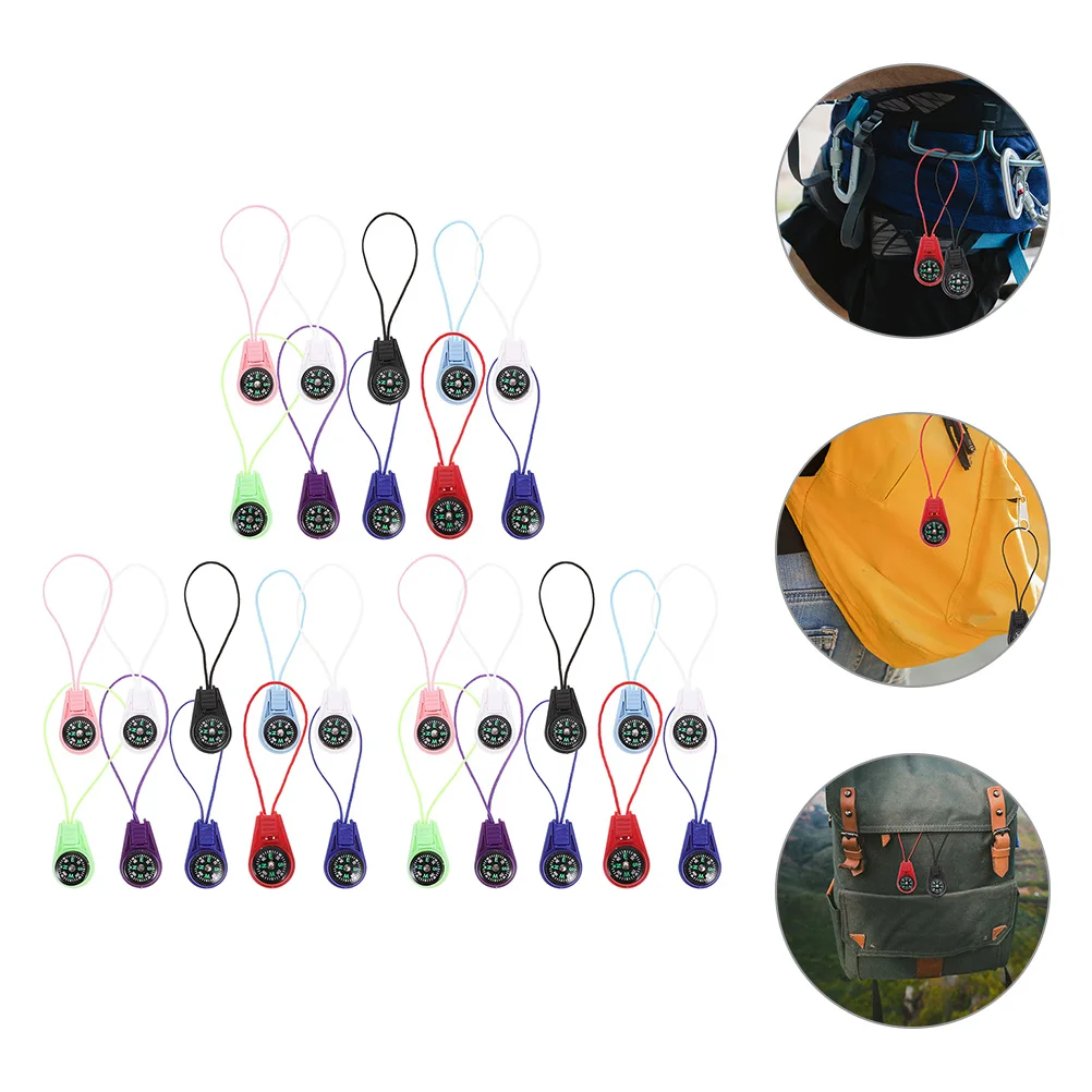 

30 Pcs Compass Lanyard Small Acrylic Keychain Portable Pocket Size Hiking Survival Mini Outdoor Travel Climbing Gift