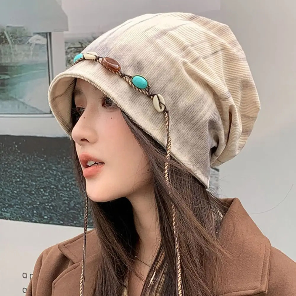 bone-estilo-coreano-y2k-com-decoracao-de-contas-gorro-Etnico-quente-e-versatil-para-outono-e-inverno