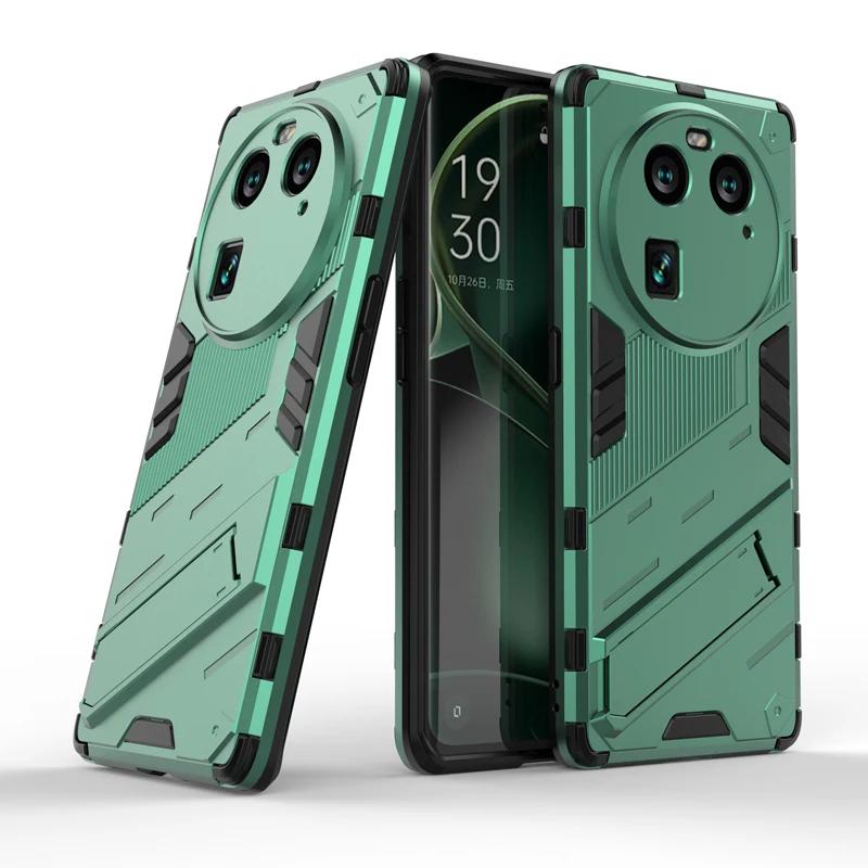 

For OPPO Find X6 Pro Case Punk Stlye Full Protection Armor Cover with Kickstand Built in Stand Bracket For OPPO Find X6