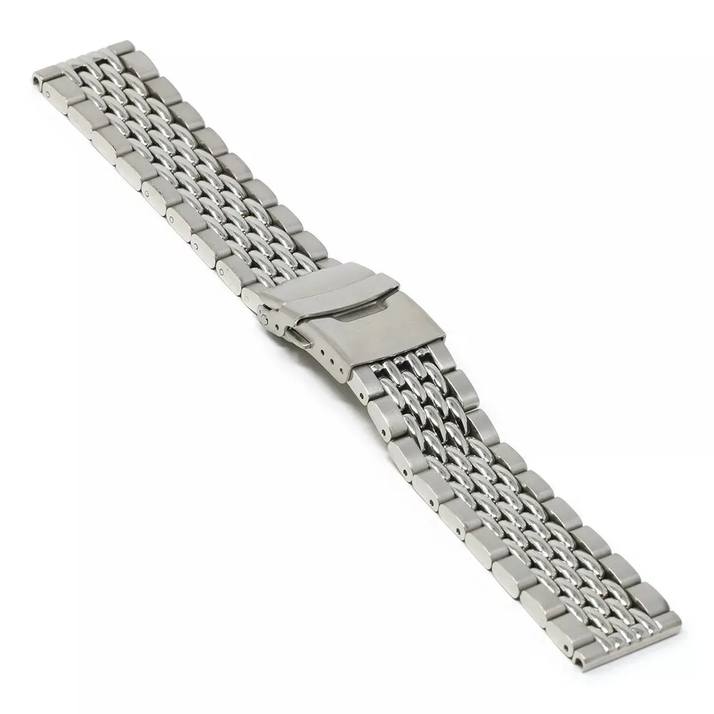 

20MM 22MM 316LStainless Steel Bead Of Rice Universal Straight End Watch Bead Strap Bracelet For SKX ROX OMG Diving Watch