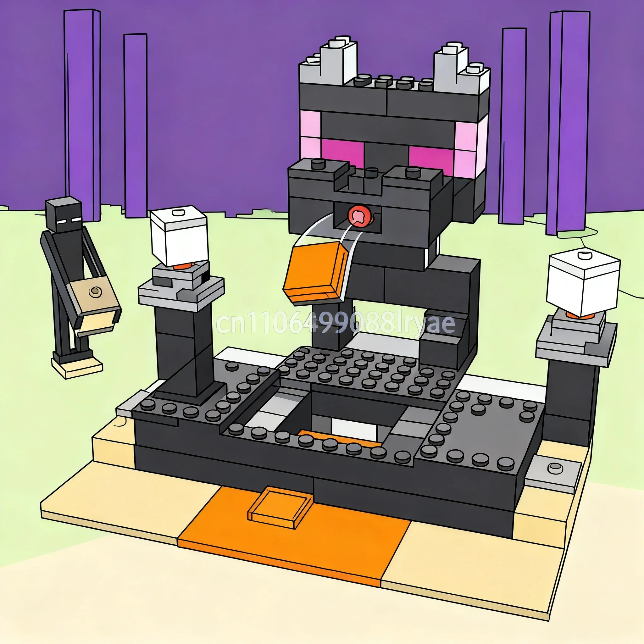 

Набор MOC, MOC The End Arena, строительные блоки The End of the Shadow World Series, детские праздничные подарки, игрушки могут собрать,