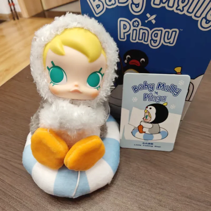 

100% Genuine Baby Molly X Pingu Happy Fishing Series Blind Box Molly Figurine Model Mystery Box Collection Trendy Toy Girl Gift
