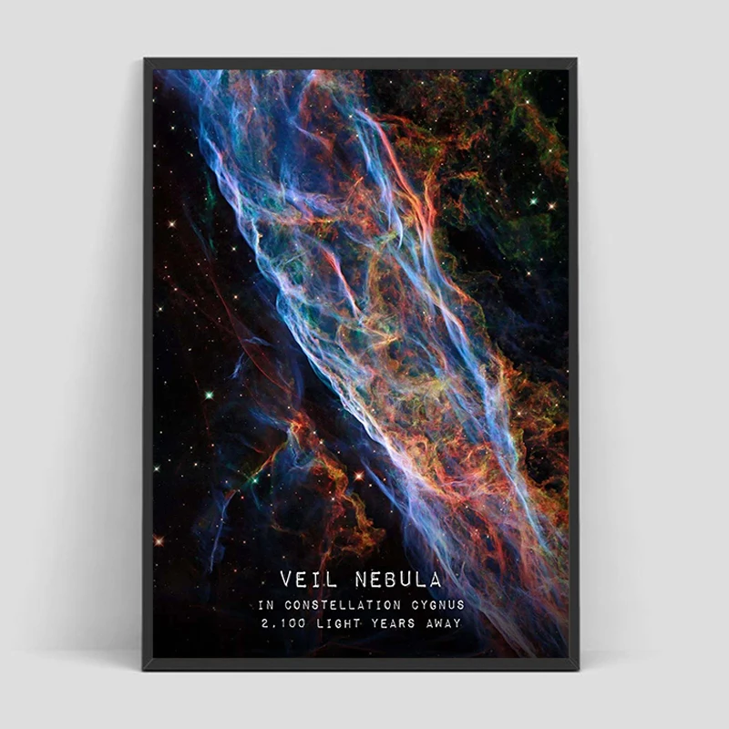

Universe Space Canvas Prints Poster Veil Rosette Nebula Black Hole Galaxy Modern Wall Art Pictures Bedroom Home Decor