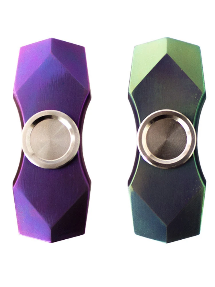 Arctic Titanium Light Oxidation Colorful Titanium Alloy Gradient Texture Us the Tip of a Finger Gyro Adult Pressure Reduction