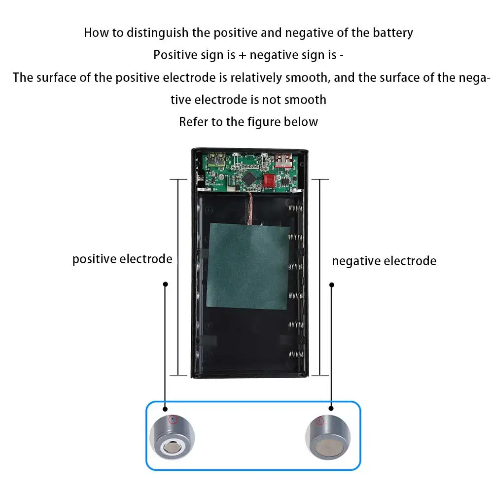 Removable 6S 21700 mobile power supply set material two-way fast charging battery wireless charging mobile power supply kit