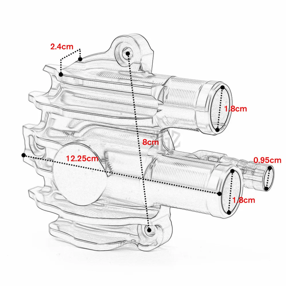 Protezione della copertura della pompa dell\'acqua in alluminio CNC per moto per VESPA GTS 250 300 GTV HPE 2013 - 2019 2020 2021 2022 accessori