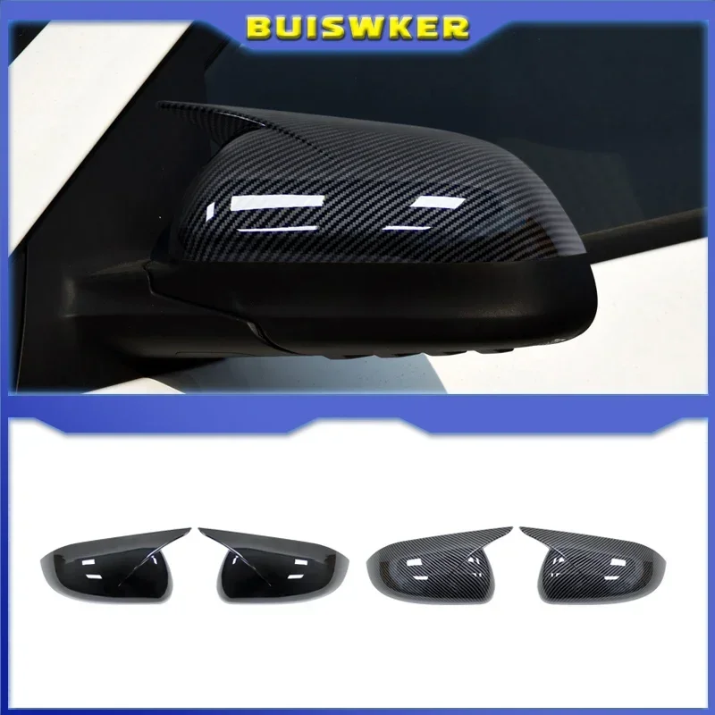 

Fit For KIA K2 KX CROSS 2017-2020 RIO 4 2017-2023 Car Rearview Side Mirror Cover Horn Wing Cap Exterior Case Trim Sticker Carbon
