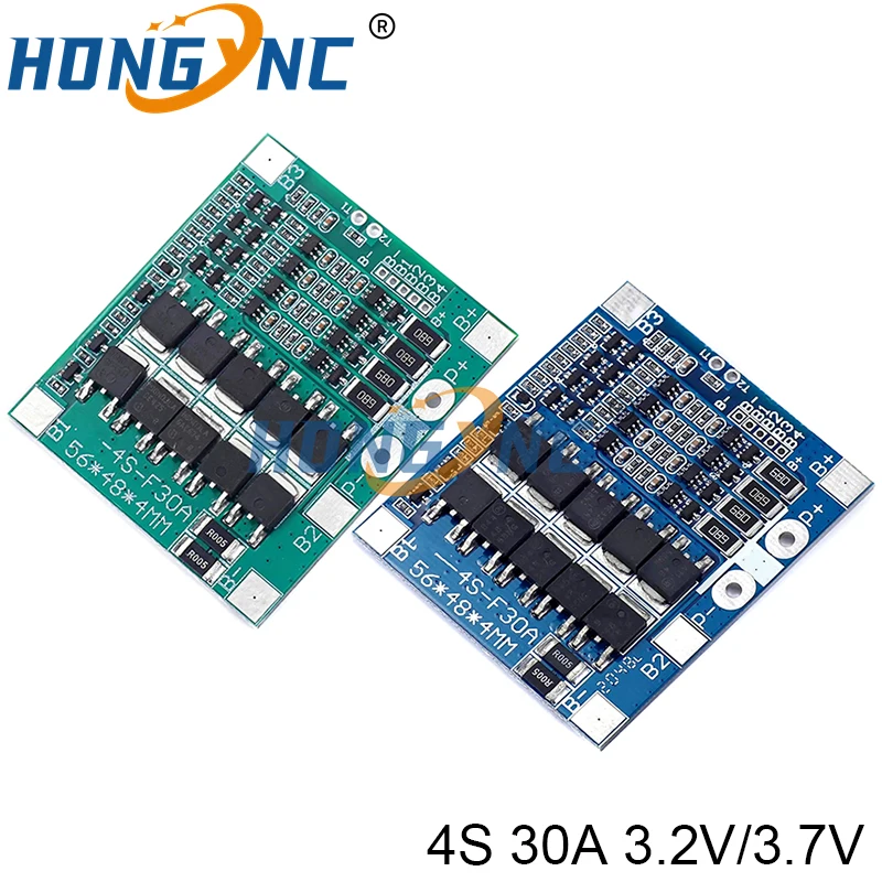 BMS 4S 3.2V 3.7V 30A LiFePO4 / Lithium Battery Charge Protection Board 12.8V 14.4V 18650 32650 Battery Packs With Balance