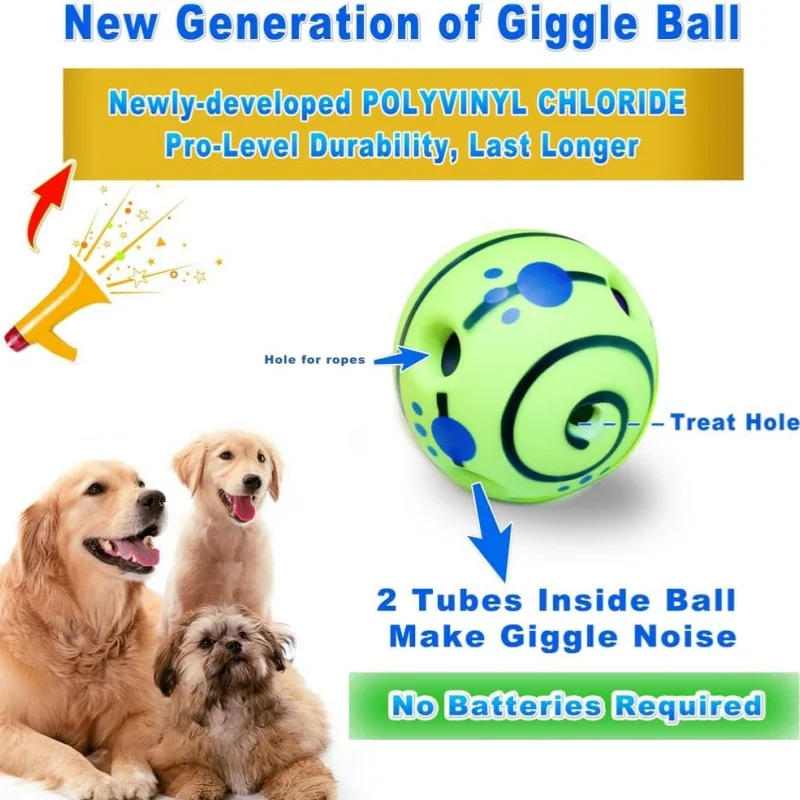 Dog Toy Ball Grinding Teeth Cleaning Interactive Pet Supplies Large Dog Puppy Bite Resistant Boredom Relief Vocalization Dog Toy