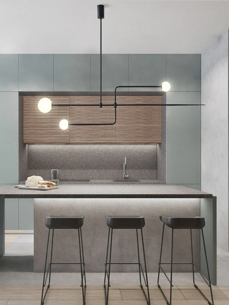 

Nordic Minimalist Geometric Line Pendant Light Danish Designer Creative Idea Coffee Shop Restaurant Bar Counter Showroom Light