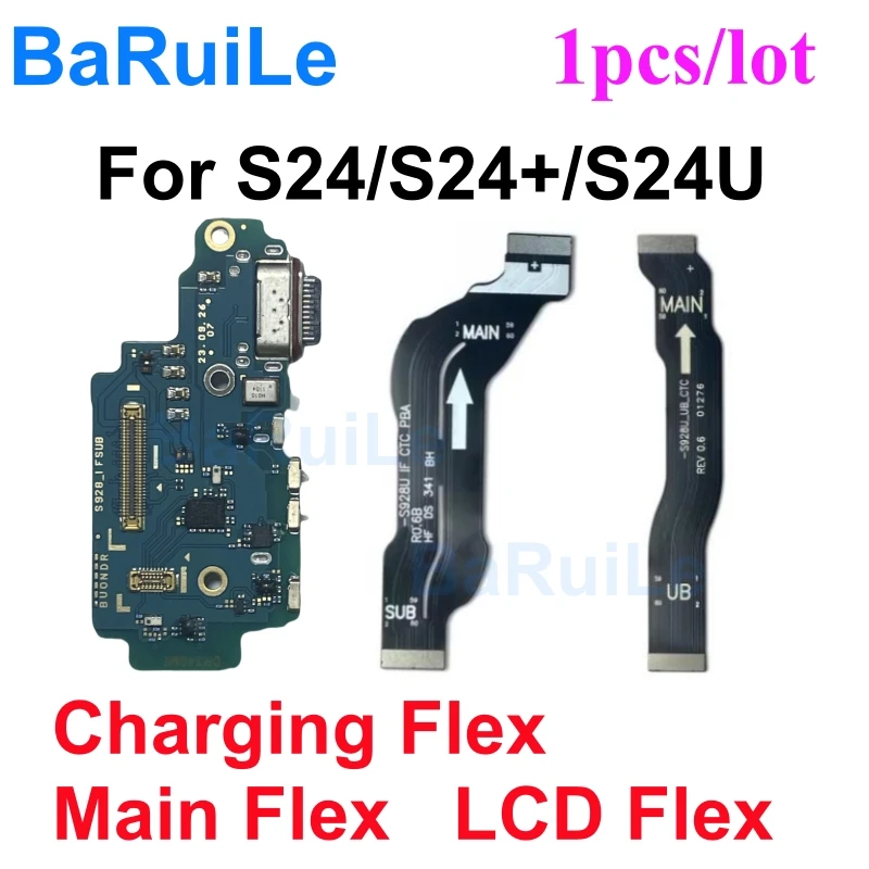 Replacement For Samsung S24 Ultra Plus S928B S926B S921B S928 USB Charging Port Board Main Signal Motherboard LCD Flex Cable