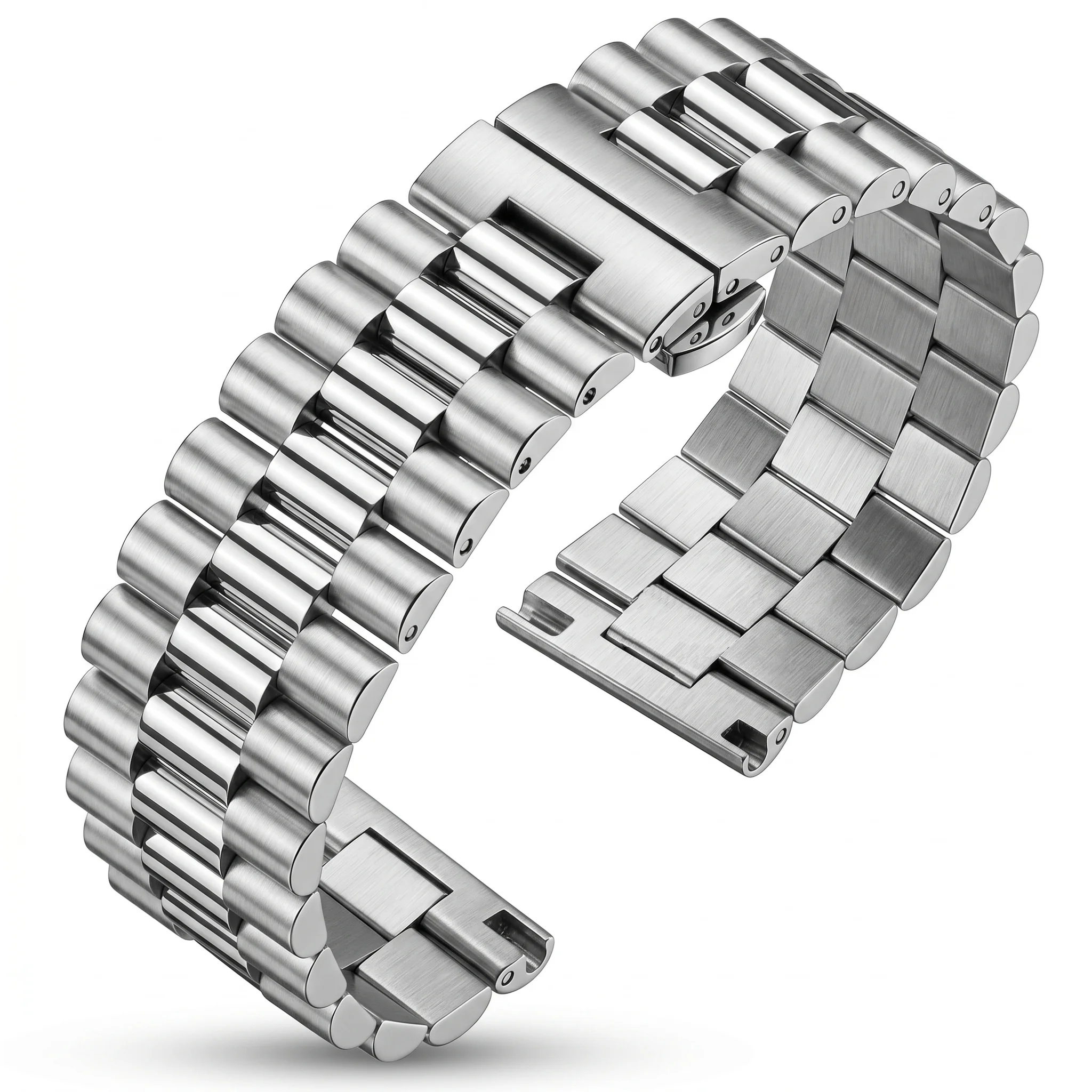 Stainless Steel Watch Band Bracelet Women Men Silver Solid Metal Watchband 16mm 18mm 20mm 21mm 22mm Strap Accessories