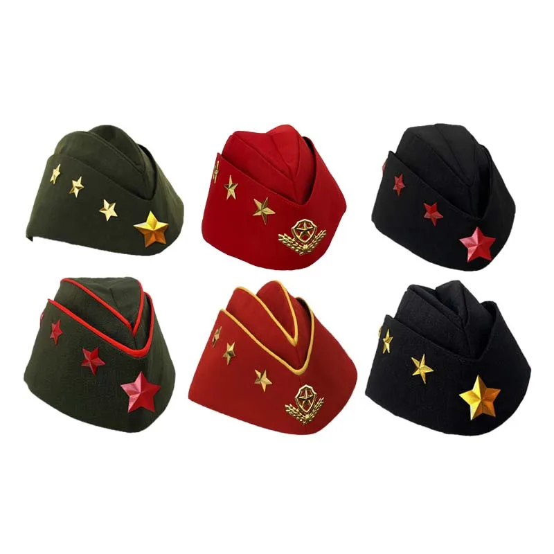 Soviet Sailor Dance Boat Hat Navy Cap Cosplay Beret Cotton Stitching