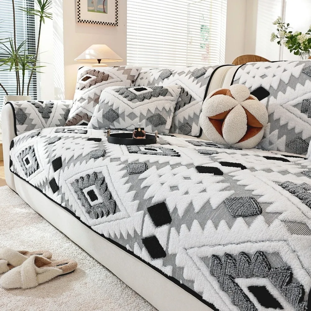 Premium Flannel Sofa Cover 2026 New Anti-Slip Couch Protector Mat, Warm Winter Soft Thick Seat Pad for Straight or L Shape Sofa