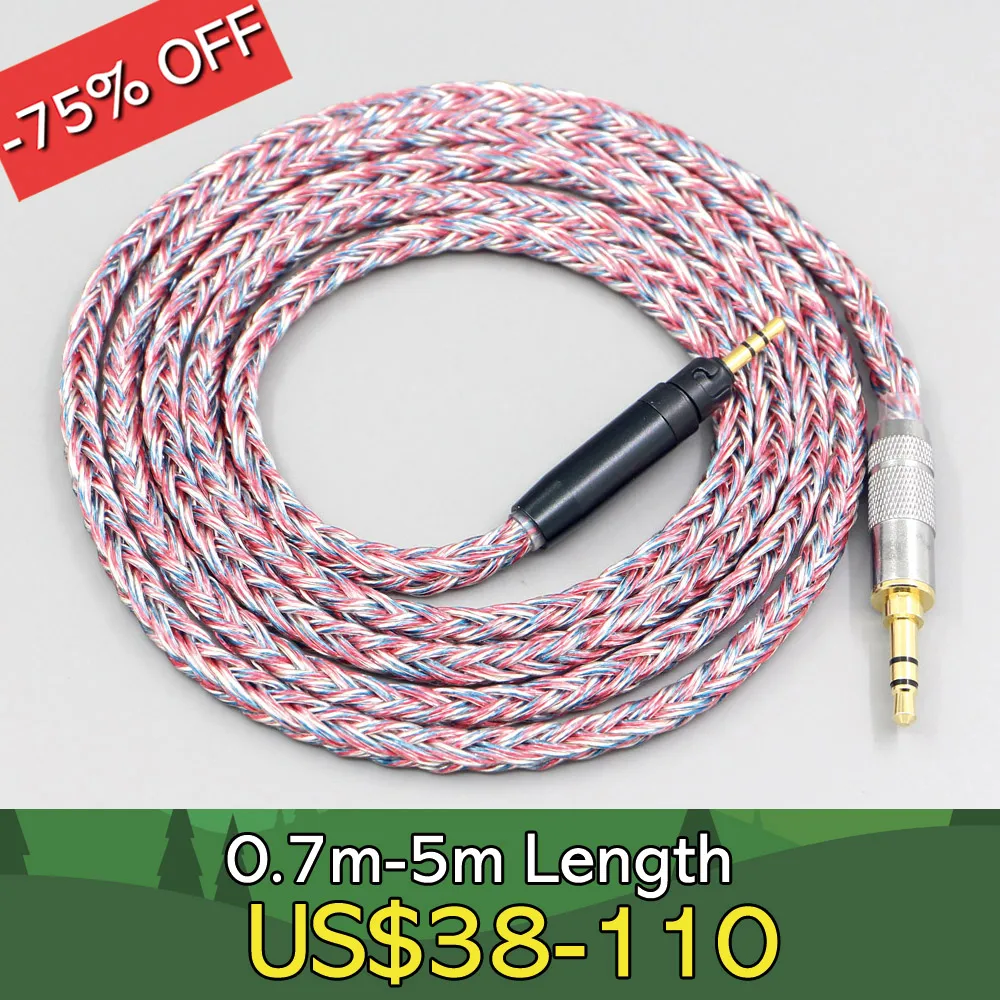 

16 Core Silver OCC OFC Mixed Braided Cable For Ultrasone Performance 820 880 Signature DXP PRO STUDIO Earphone Headphone LN00759