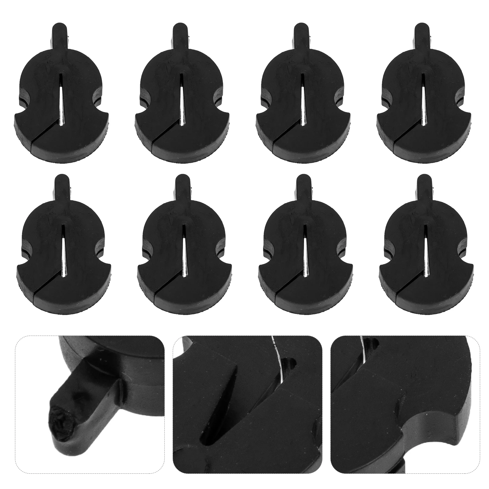 

8 Pcs Violin Mute Supplies Fiddle Practice Beginner Black Rubber Sordine