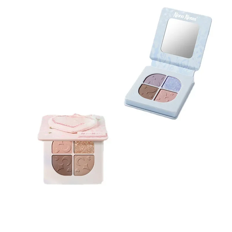 Maquillaje Koreano Blush Make Up Blusher Highlight Eyeshadow Palette 4 Colour Makeup Face Powder