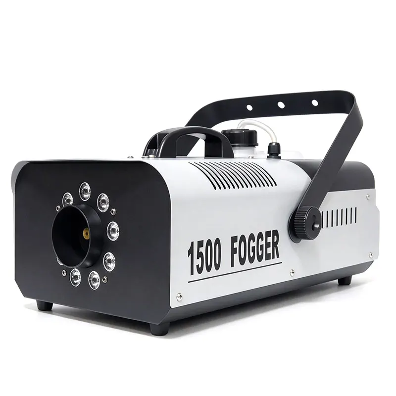 1500W 9LEDs Smoke Machine With Wireless Remote for Halloween Christmas Wedding Holiday Decoration Party Stage Effect Fog Machine