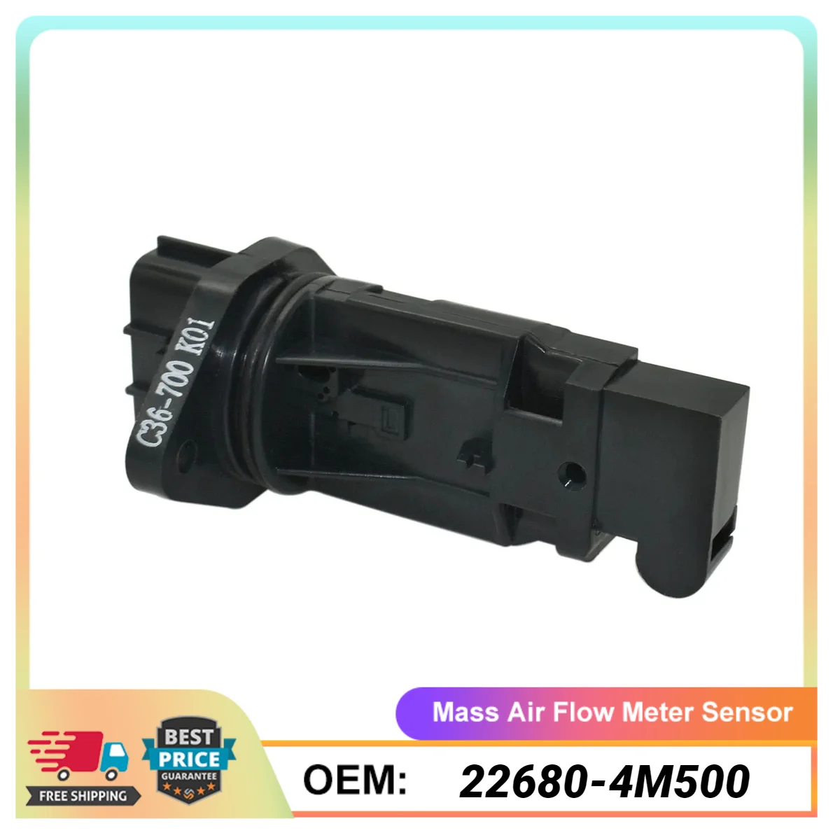 Air Flow Sensor Meter MAF 22680-4M500  Compatible with Nissan Infiniti G20 I30 Maxima Sentra, 2000-2002 G20 2.0L, 2000 2001 I30