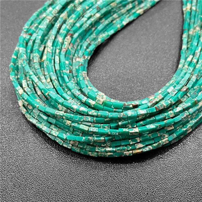 Natural Stone Rectangle Cube Beads for DIY Accessories