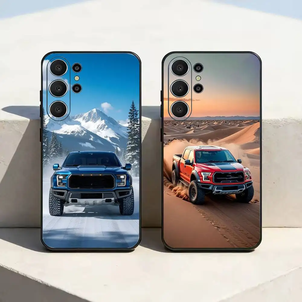 pickup F-150 Big Raptor Phone Case For Samsung S25,S24,S21,S22,S23,S30,Ultra,S20,Plus,Fe,Lite,Note,10,Black Cover