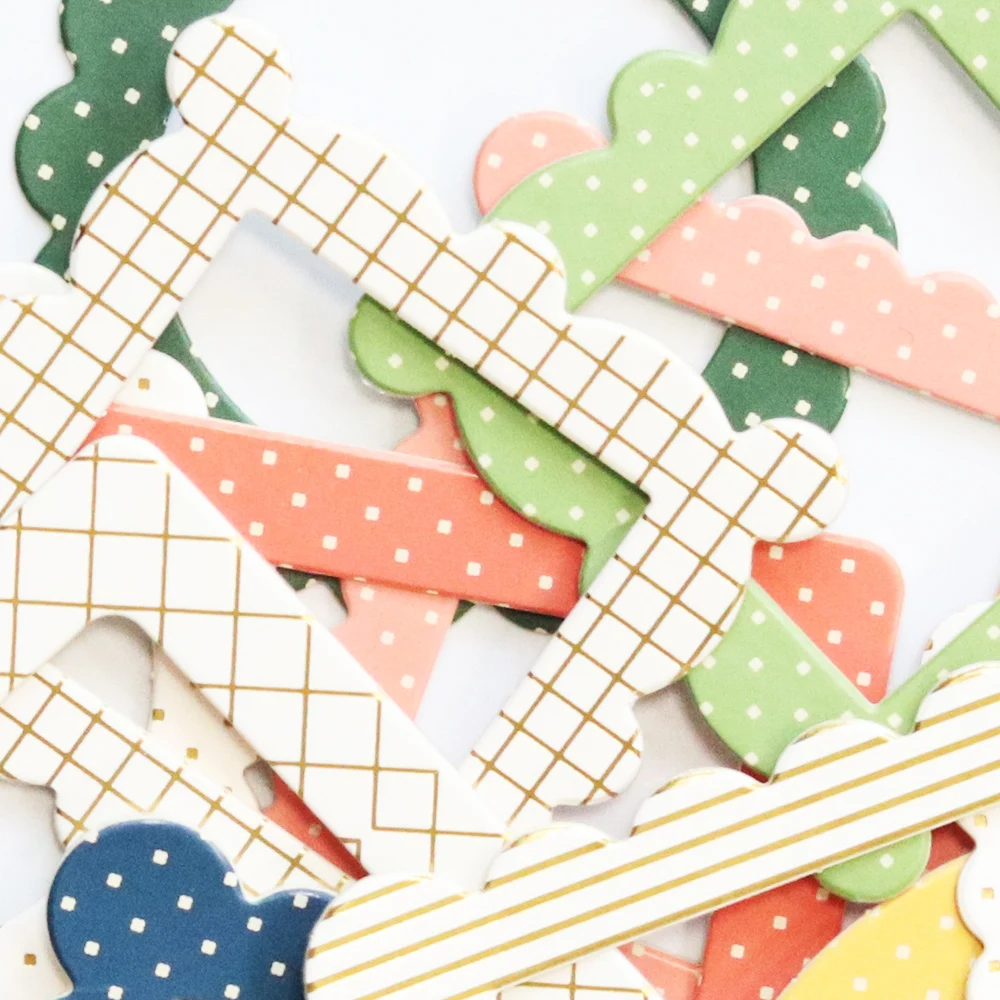 Creative Path 12 Stück Polka Dot Scrapbooking Fotorahmen-Aufkleber, hohle Papprahmen-Dekorationen für Bastelarbeiten und Journaling – Detail 5