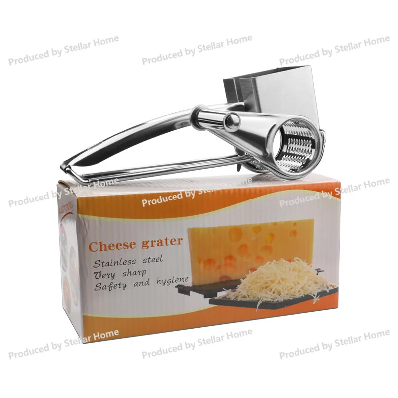 304 Stainless Steel Multifunctional Household Kitchen Cheese Grater Hand Crank Rotating Creative Cheese Grater
