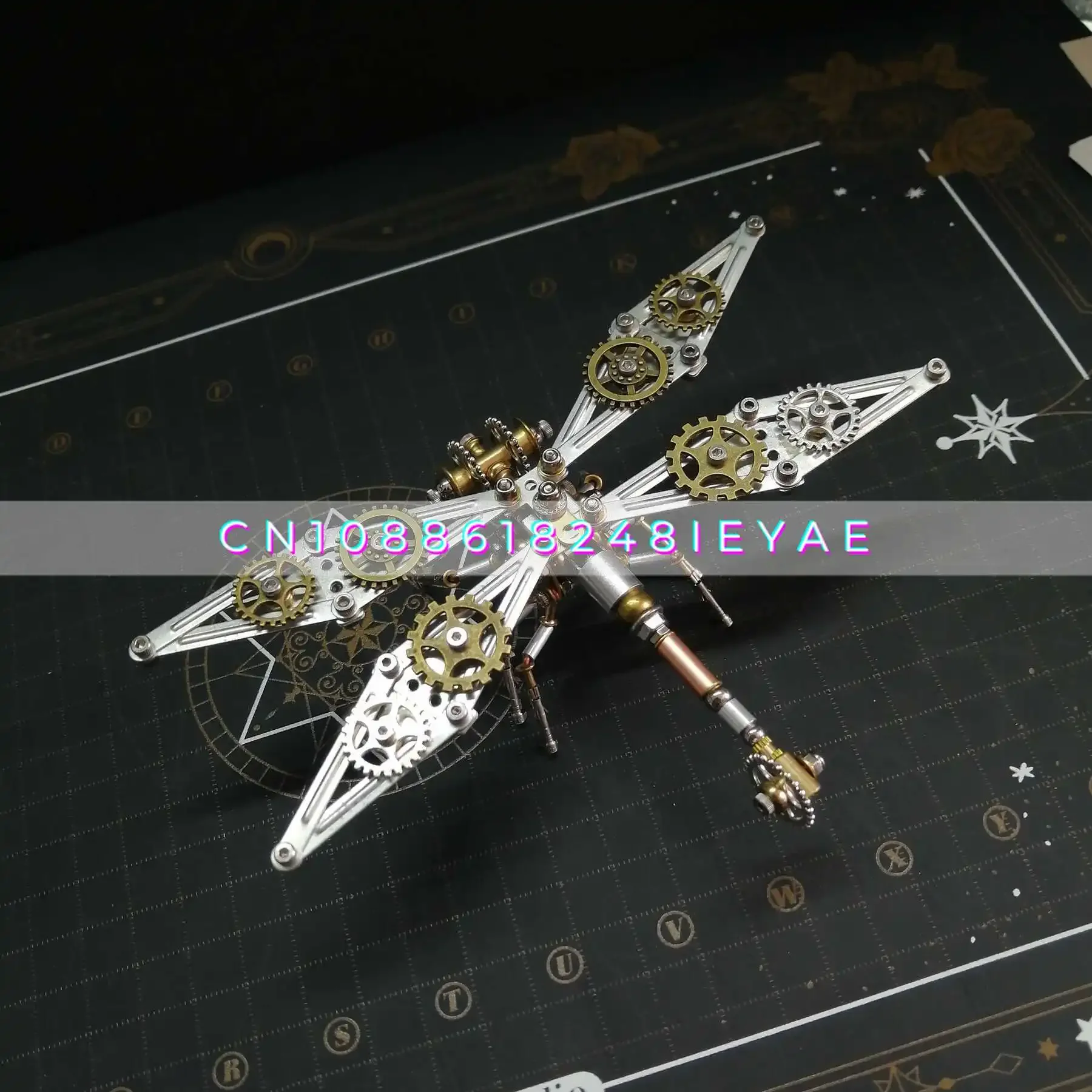 Steampunk Meccanico Insetto Vena Gigante Libellula Assemblaggio in Metallo Modello 3D Creativo Fatto a Mano Fai da Te Regalo per Ragazzo