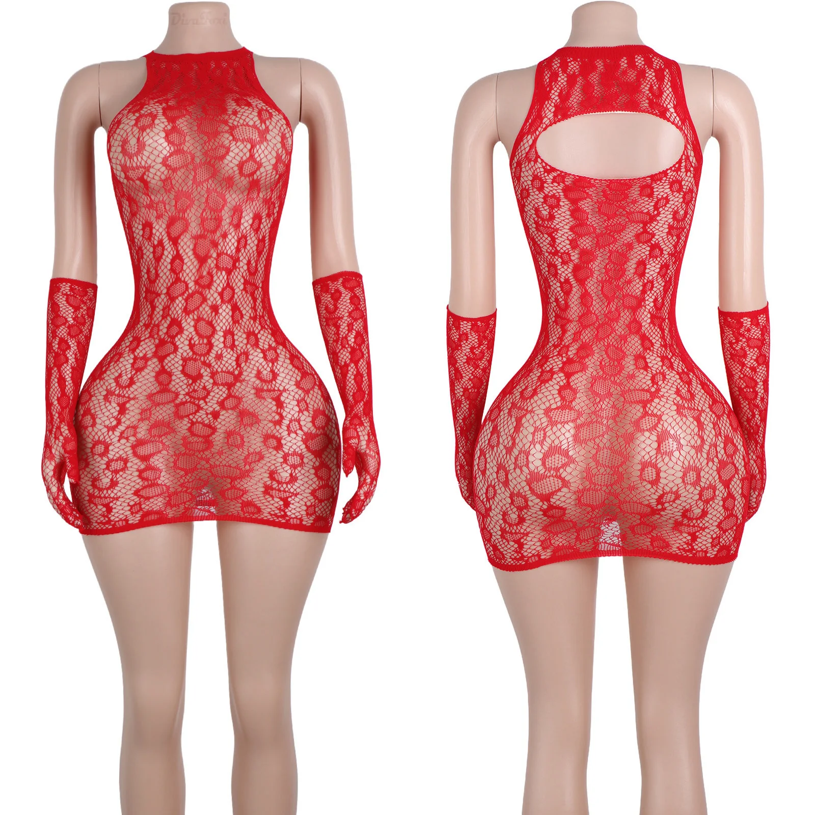 

Net Sheer Mesh Panels Women's Exotic Dancewear Hot Girls Sexy Booty Sleeves Stripper Outfits Exotic Pole Dance Wear Dresses
