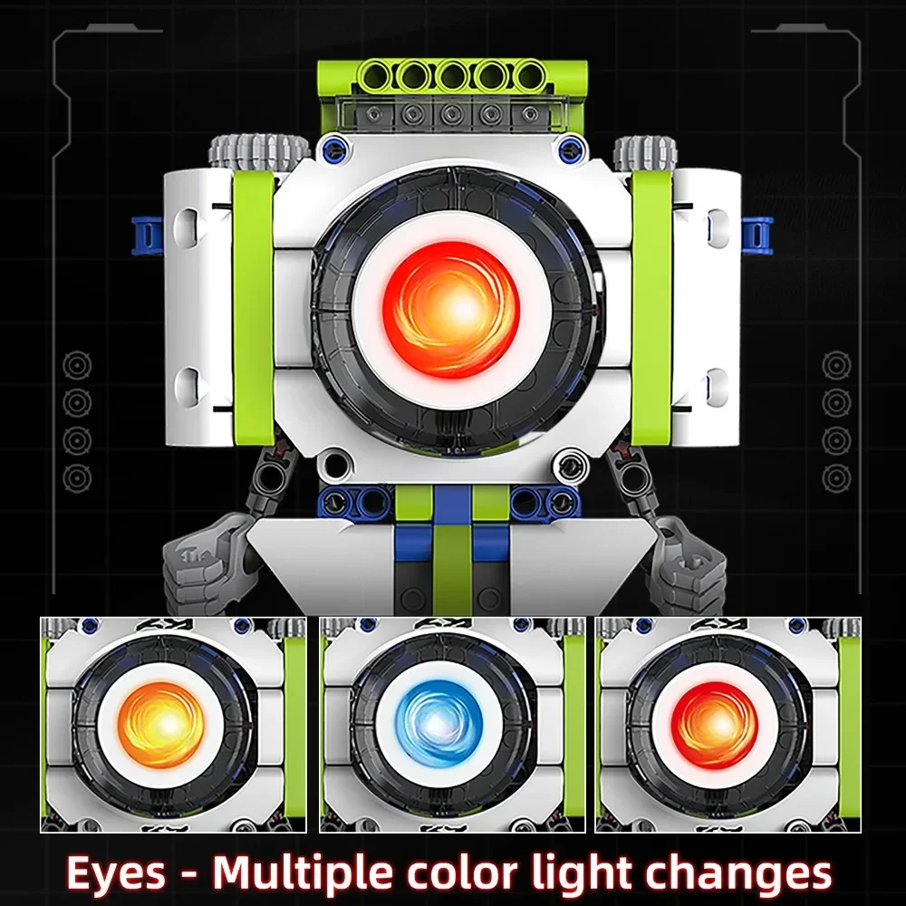 K96158 337PCS 5-in-1 Electric Remote Control Programmable Robot STEM Educational Coding Toy with Digital Display