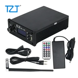 TZT EL-15S FM Broadcast Transmitter Timing Wireless Broadcasting 0.1-15W Or 7W Or 1.5W w/ Antenna For U Disk MP3