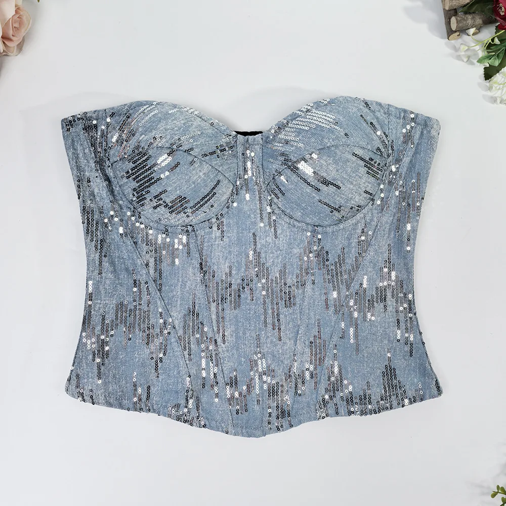 Strapless French Bandeau Top, Versatile Travel & Outerwear Must-have, Sexy Backless Slimming Tube for Women Push Up Bra 3/4 Cup