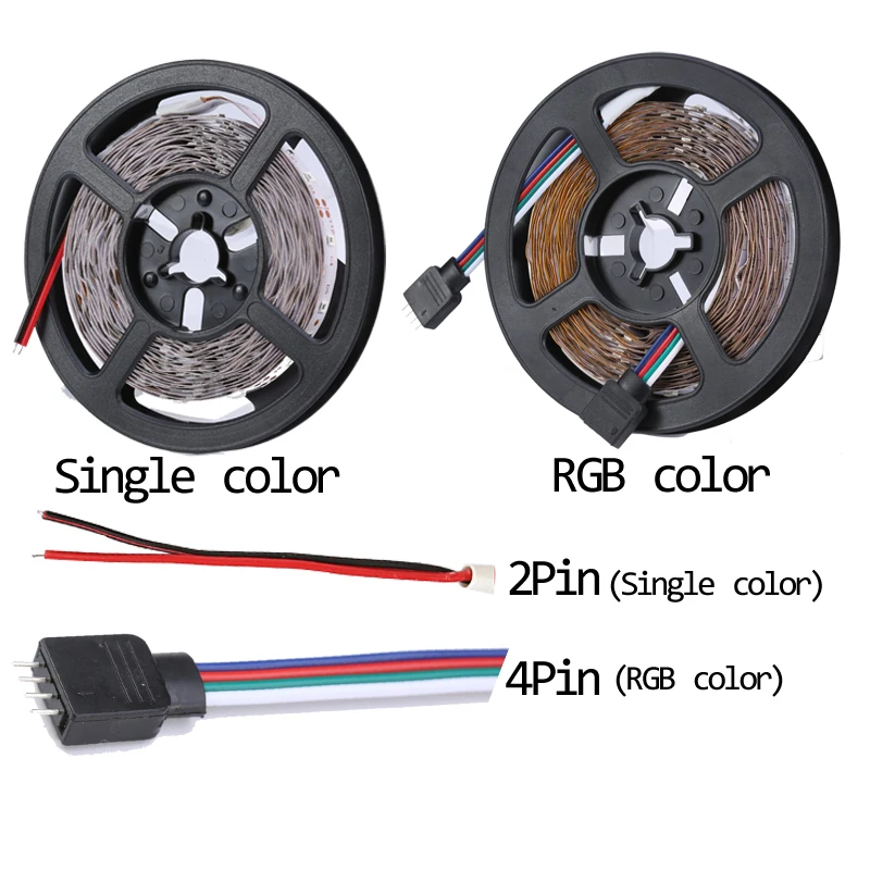 

5M 10M 20M DC 12V 60leds/m RGB led strip SMD 2835 blue red green yellow White Flexible Ribbon RGB Strip Tape Lamp Diode lights