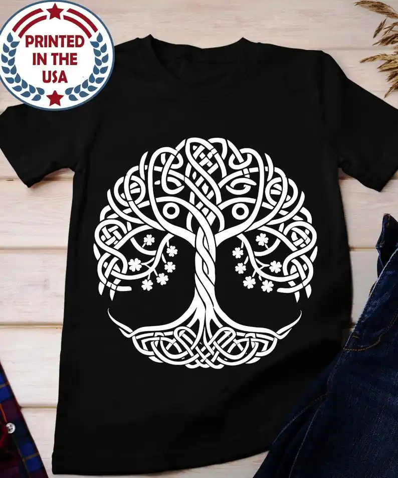 Irish Celtic Tee, Green Tee, Celtic Tree Of Life Shirt, St Patricks Day Shirt, Lucky Tee, Unisex Tee