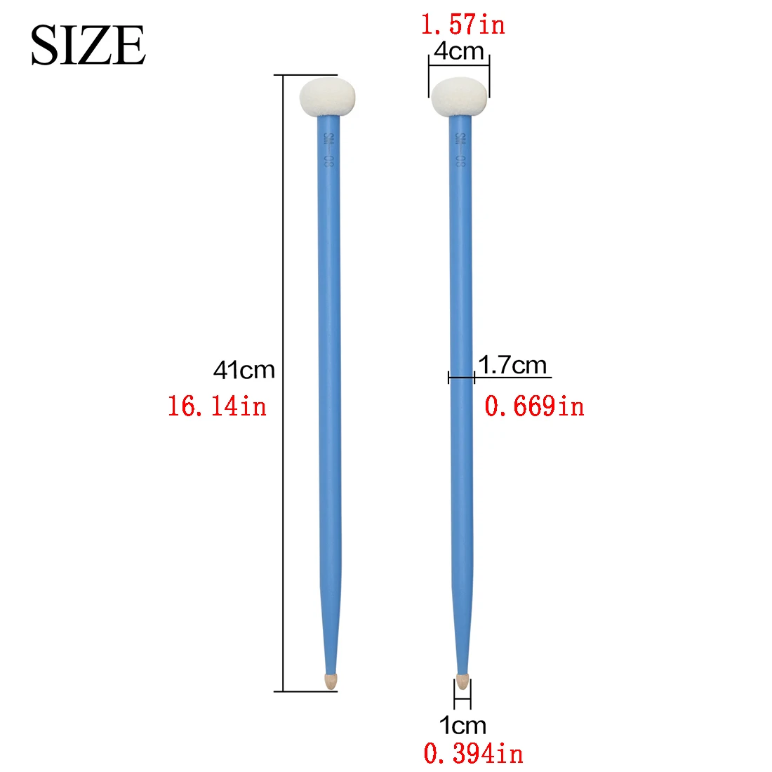 Baquetas de tambor profesionales, baquetas de timbales de madera de arce, mazo de tambor multifunción de doble cabezal, martillo, 1 par de accesorios de percusión