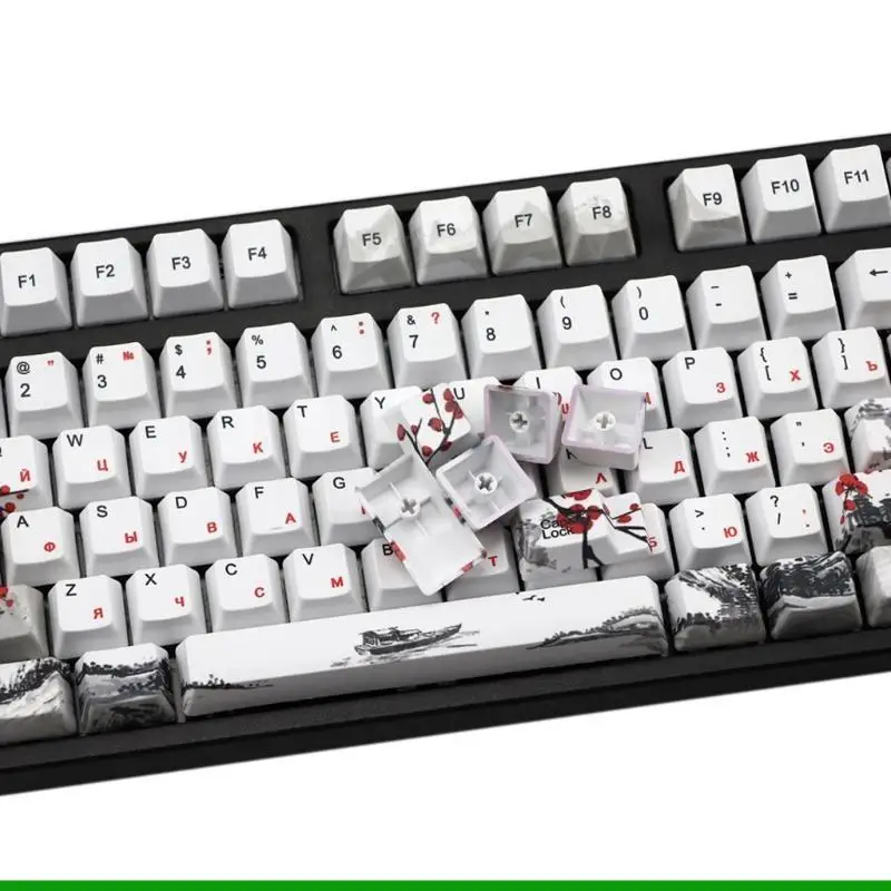 

U55C 110 Keys Mechanical Keyboard PBT Keycap Plum Blossom OEM Profile DYE-Sub