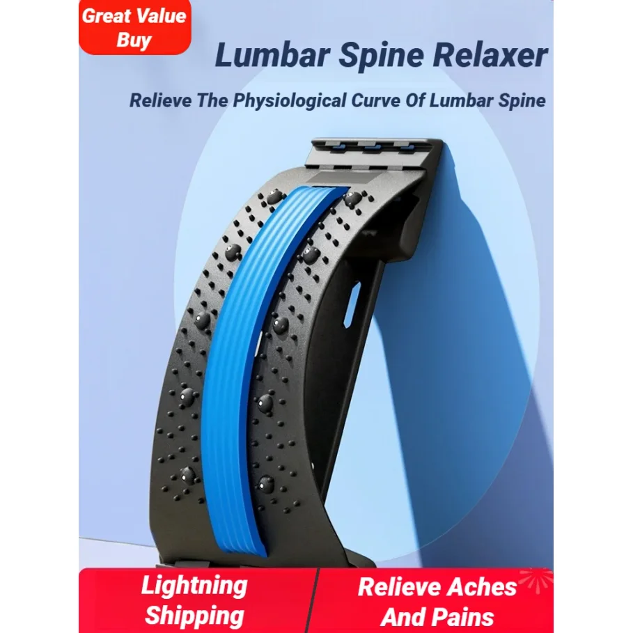 

Back Massager Stretch Lumbar Support Relaxation Spine Pain Relief Vertebral Relaxer Stretches The Lower Traction Corrects Waist
