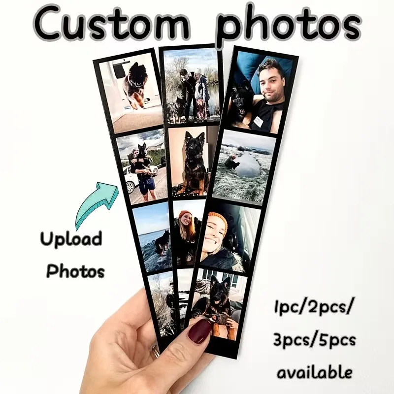 Custom photo strips refrigerator magnets, personalized bookmarks, family albums, bookshelf albums, photo wall DIY, birthday Gift
