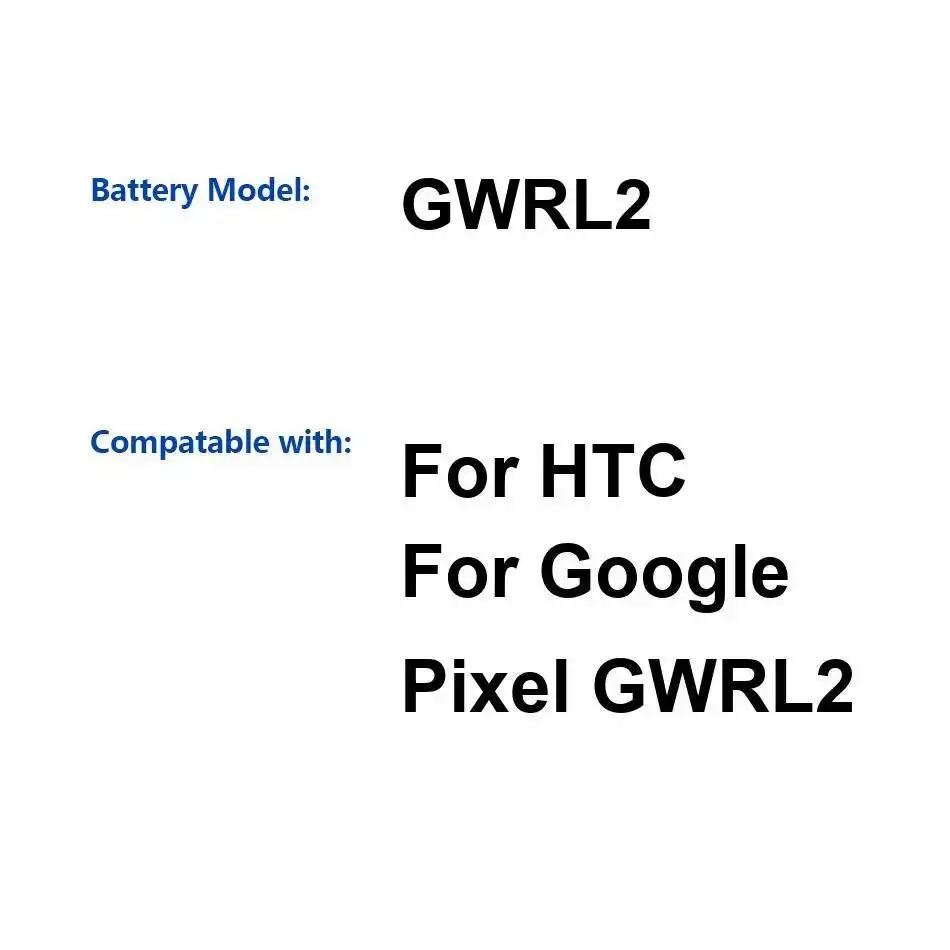 

Аккумулятор для мобильного телефона 3122 мАч с отличной работой при низких температурах, надежная замена для HTC Google Pixel GWRL2