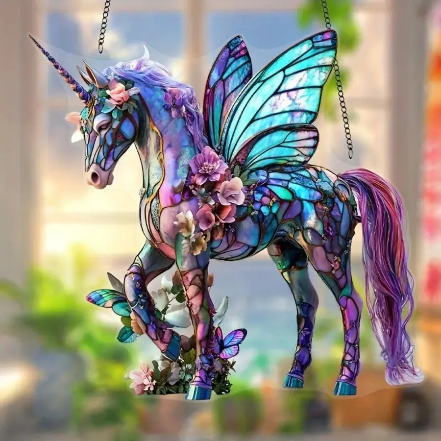 1PCS Unicorn Butterfly Fairy Garden Decoration Pendant Mysterious Fantasy Gift Enchanting Home Decoration Room Decoration
