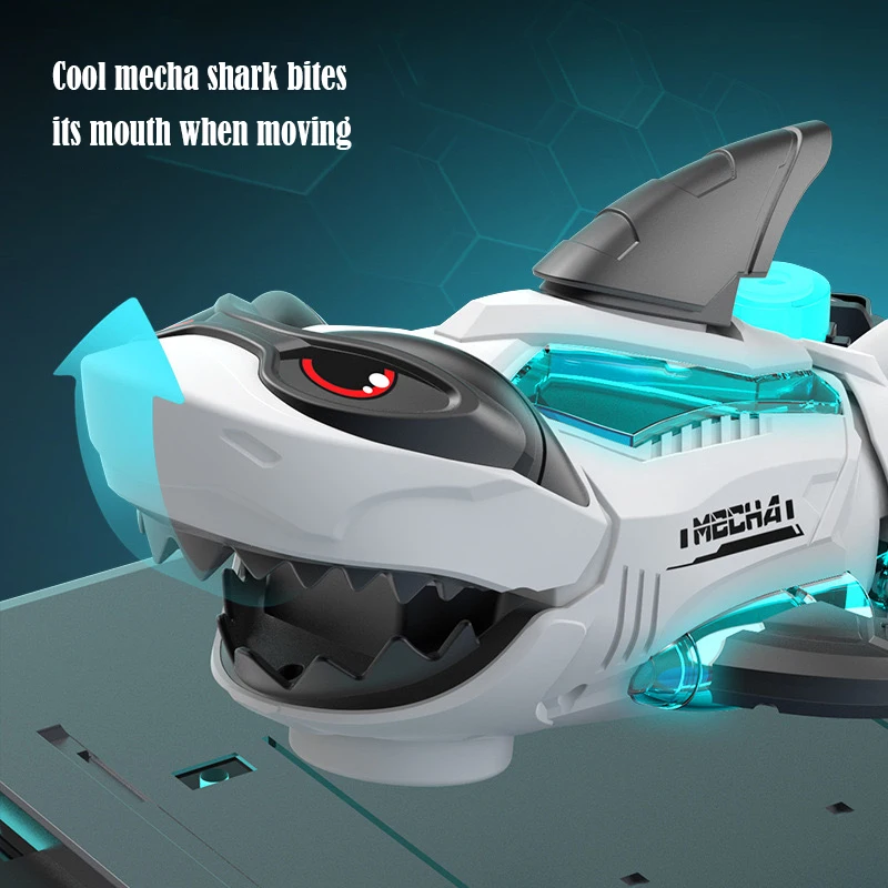 Children\'s Electric Shark Robot Universal Driving Dynamic Music Cool Simulation Model Fun Early Education Toy Gift